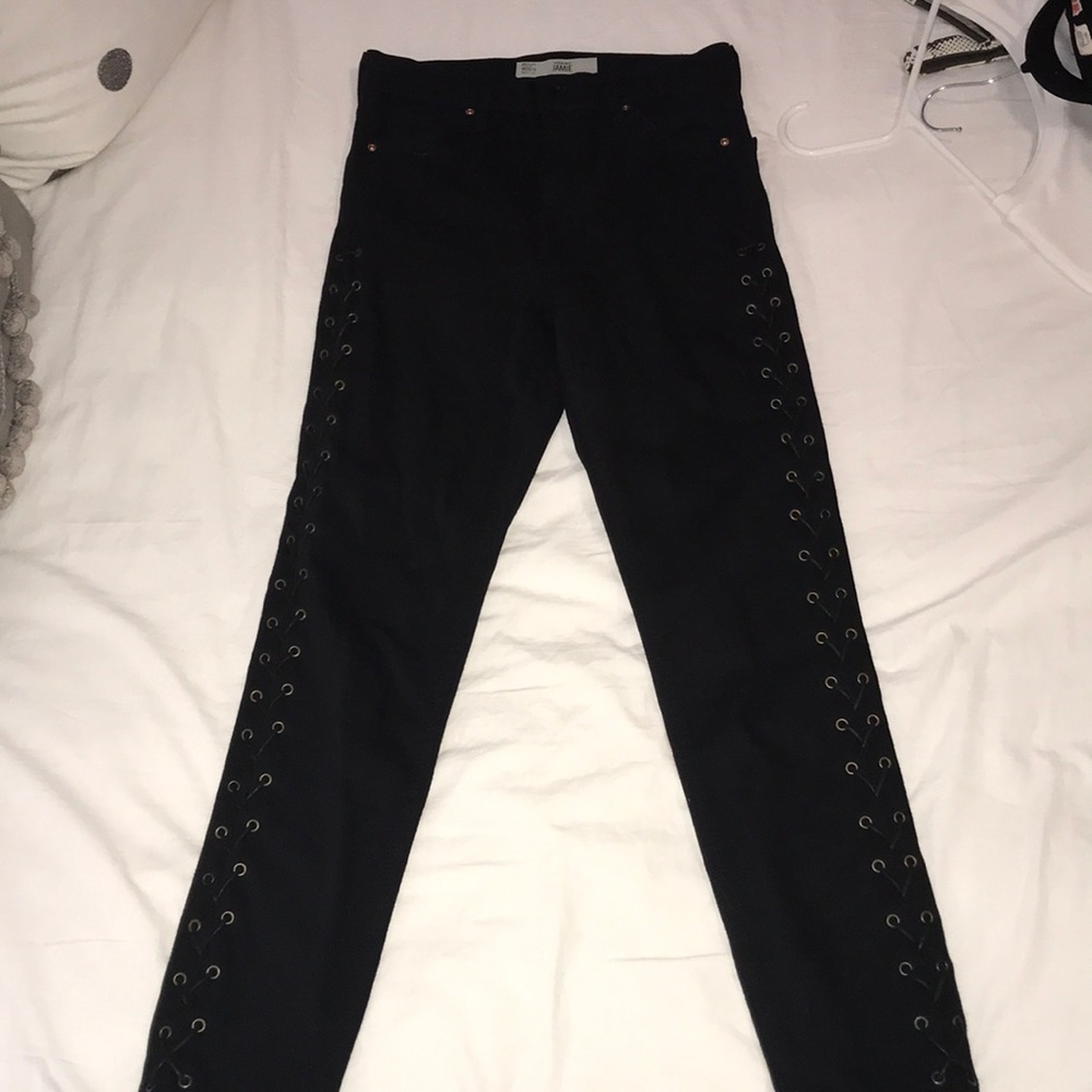 Black lace up jeans!